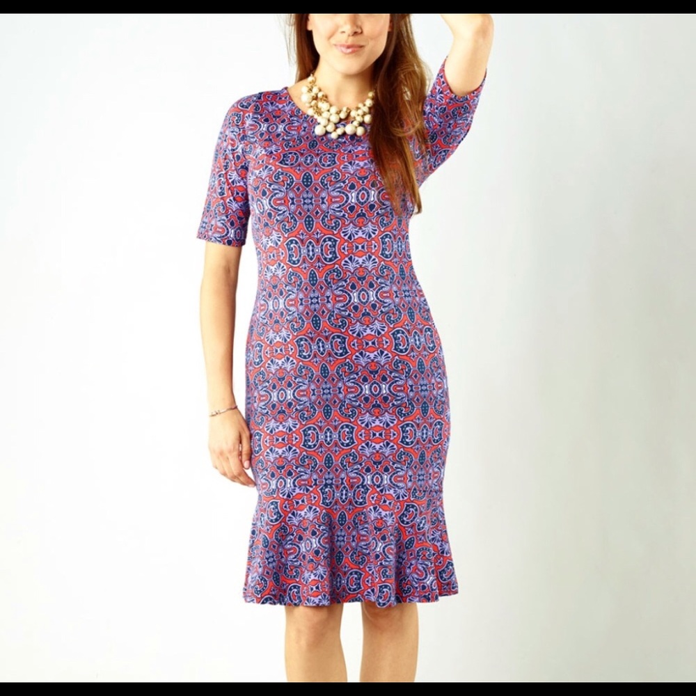 Short sleeve midi dress medium only